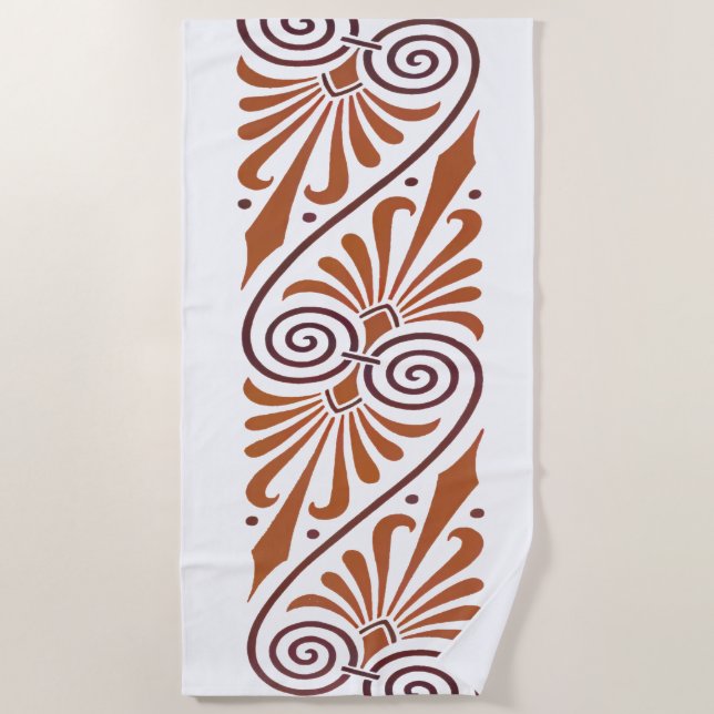 Serviette De Plage Élégance grecque classique Neutre  (Devant)