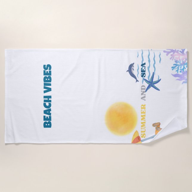SERVIETTE DE PLAGE ÉLÉGANT (Devant)