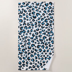 Serviette De Plage Elégante Parties scintillant Bleue Poster de anima