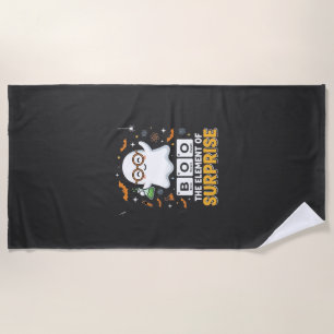 Serviette De Plage Élément de surprise de fantôme de design Halloween