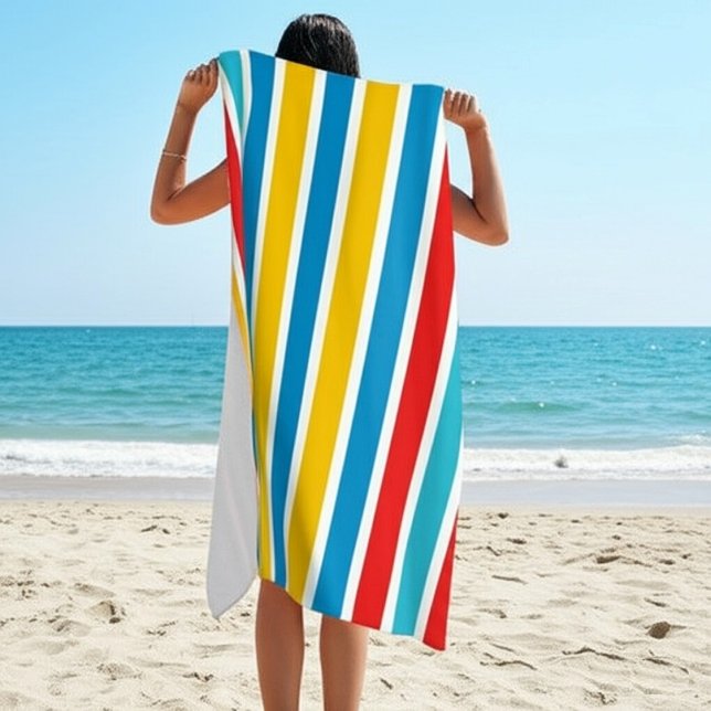 Serviette De Plage Élément essentiel de l'été vibrant et amusant (Créateur téléchargé)