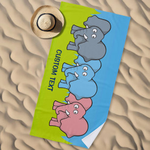 Serviette De Plage Éléphants bébé