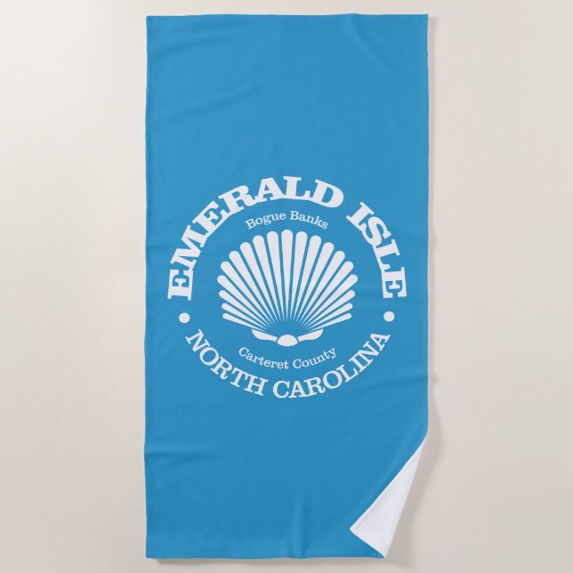 Serviette De Plage Emerald Isle (coquillage) (Devant)