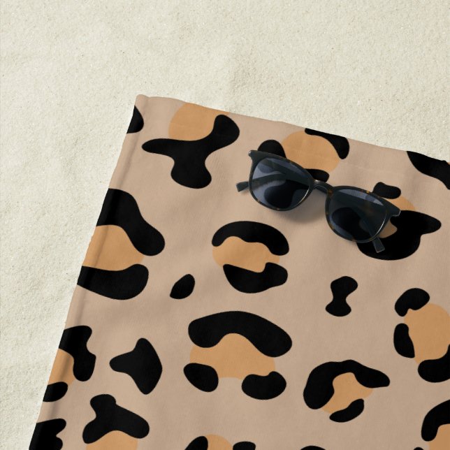 Serviette De Plage Empreinte de léopard, Spots de léopard, Leopard Br (En situation)