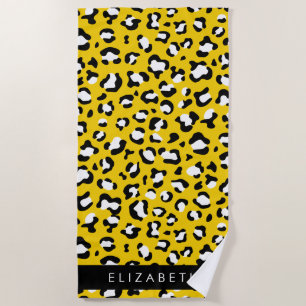 Serviette De Plage Empreinte de léopard, Spots, Leopard Jaune, Votre 