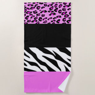 Serviette De Plage Empreinte de léopard, Zebra Print, Poster de anima