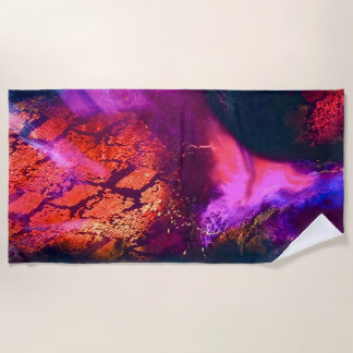 Serviette de plage en art de luxe inspirée des aur
