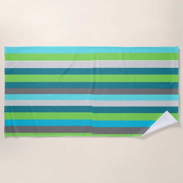 Serviette de plage en bande (Devant)