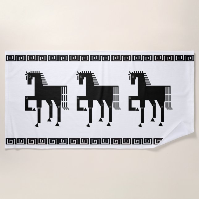 Serviette de plage en fer à cheval (Devant)