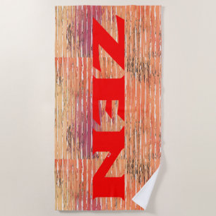 Serviette de plage en roseau rouge zen