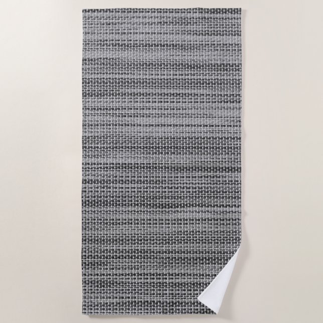 Serviette de plage en tissu gris Faux (Devant)