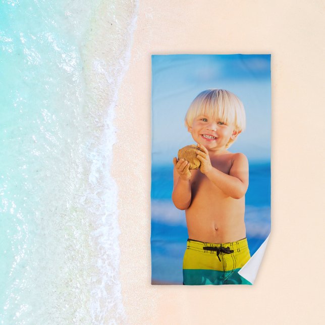 Serviette De Plage Enfants Avec Photo Personnalisé (Kids Beach Towel With Custom Photo
)