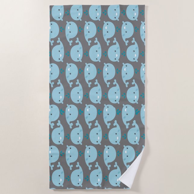Serviette De Plage Enfants dauphins d'été (Devant)
