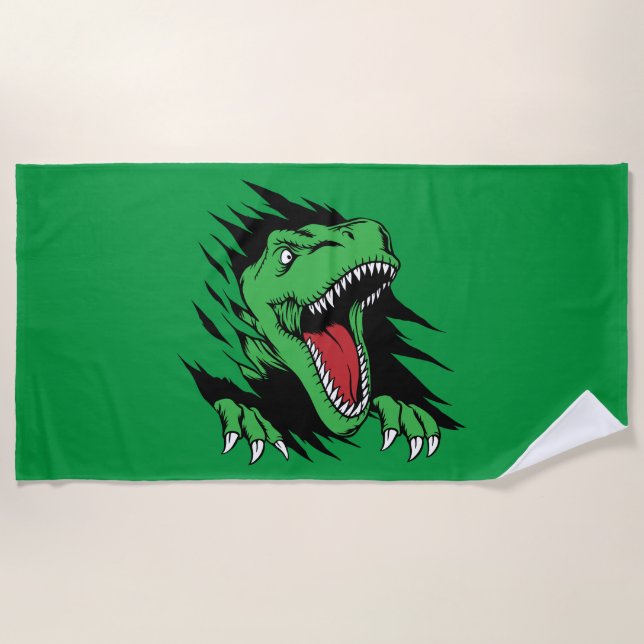 Serviette De Plage Enfants dinosaures (Devant)