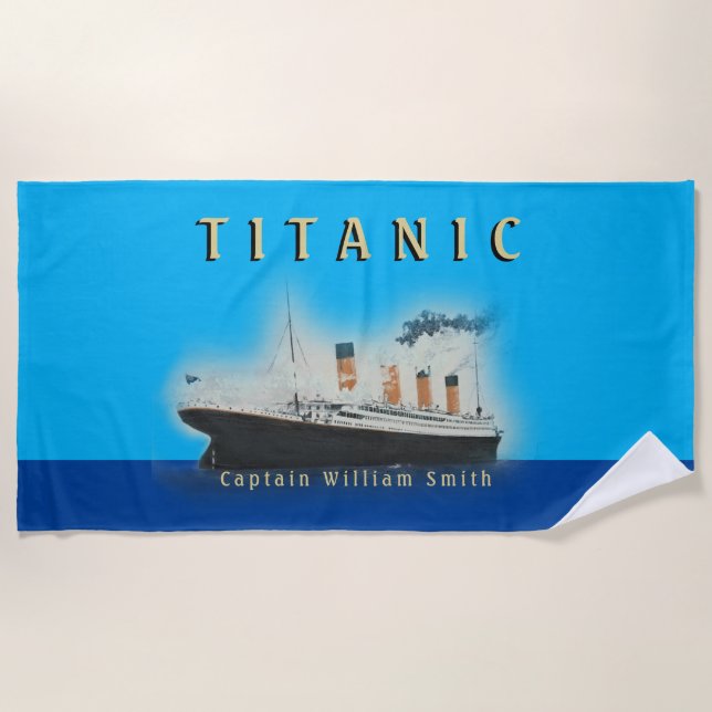Serviette De Plage Enfants Nom personnalisé Titanic (Devant)