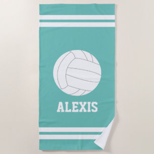 Serviette De Plage Enfants orientés personnalisés de volleyball