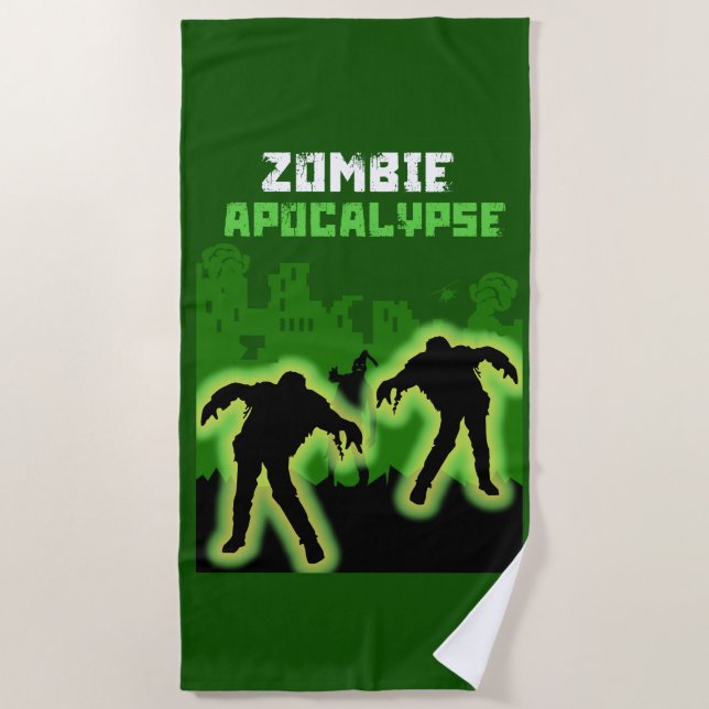 Serviette De Plage Enfants Zombie Apocalypse (Devant)