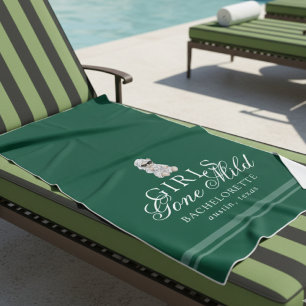 Serviette De Plage Enterrements de Vie de Jeune Fille au Spa Ourse Gi