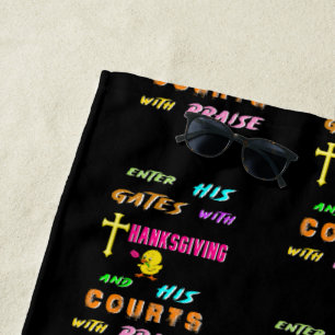 Serviette De Plage Entrez Son Gates Chick Novembre Cross Thankgiving