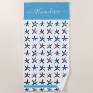 Serviette De Plage Epaule bleu pourpre Turquoise côtière