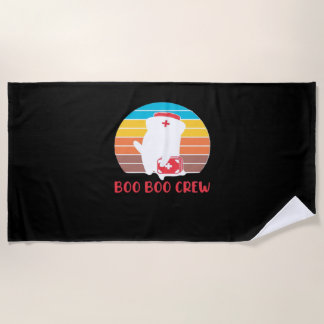 Serviette De Plage Équipage Boo Boo infirmière drôle fantôme Hallowee