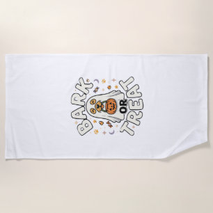 Serviette De Plage Équipe de friandises d'Halloween pour chiens