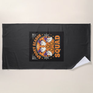 Serviette De Plage Équipe de la saison effrayante d'Halloween avec de
