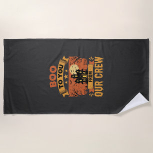 Serviette De Plage Équipe de maison hantée Halloween Boo To You Desig