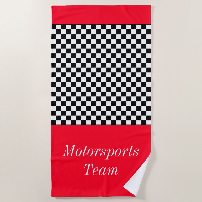 Serviette De Plage Équipe de sports motorisés (Devant)