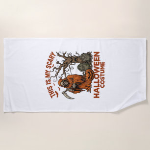 Serviette De Plage Est-ce que le costume d'Halloween Orange Reaper Pu