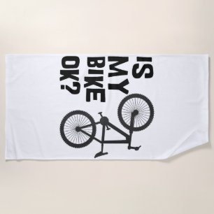Serviette De Plage Est Mon Vélo OK Funny VTT