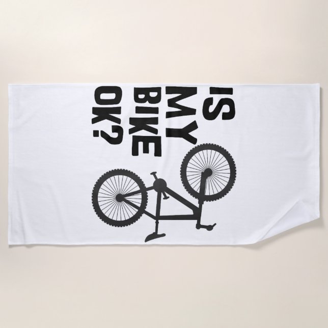 Serviette De Plage Est Mon Vélo OK Funny VTT (Devant)