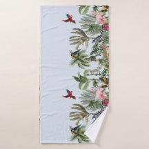 Serviette de plage et de bain Faune de la jungle t