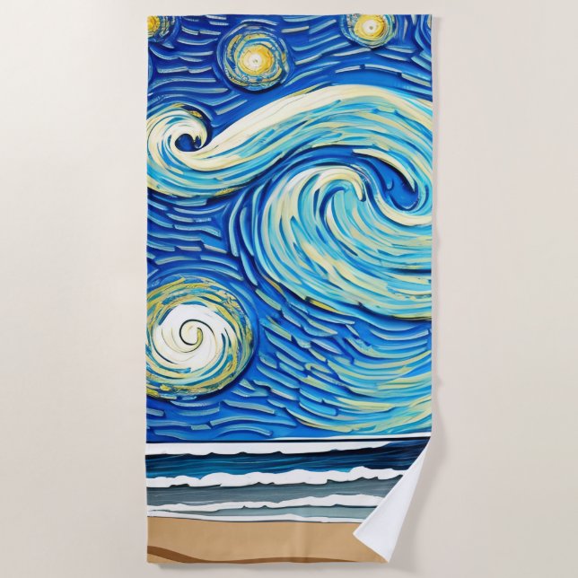 Serviette De Plage Etarry Ocean Summer Beach Waves (Devant)