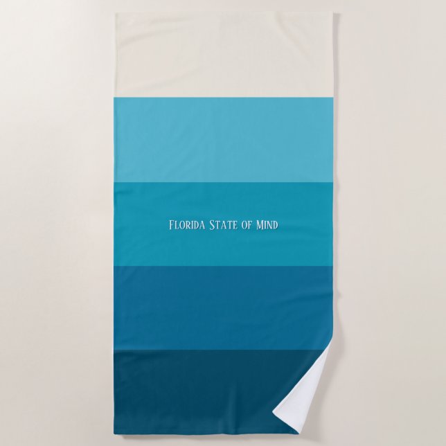Serviette de plage "État d'esprit de Floride" (Devant)