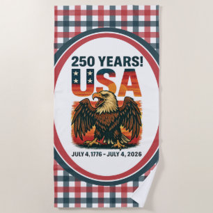 Serviette De Plage États-Unis 250 ans – Aigle américain patriotique 4