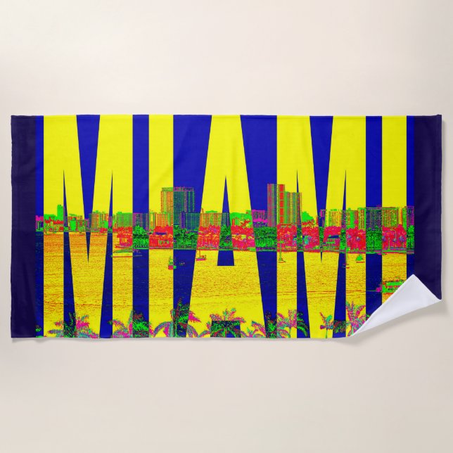 Serviette De Plage États-Unis Miami (Devant)