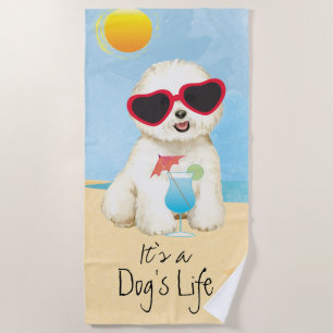 Serviette De Plage Été Bichon Frise