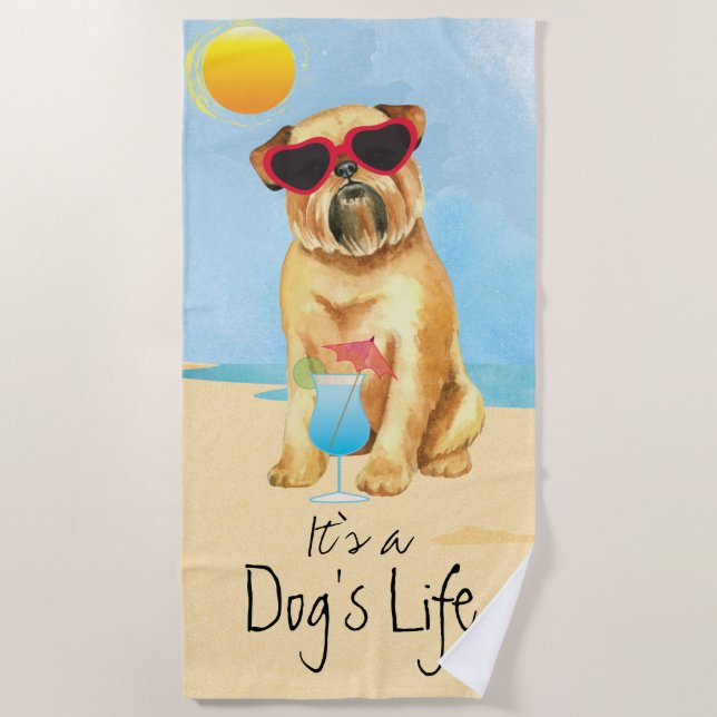 Serviette De Plage Été Bruxelles Griffon (Devant)