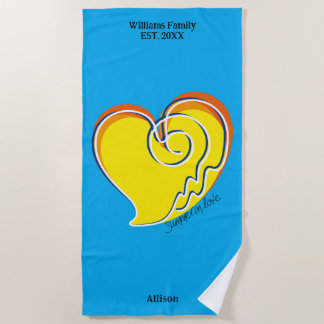 Serviette De Plage Été d'amour - Maison de plage ou de lac - Personna