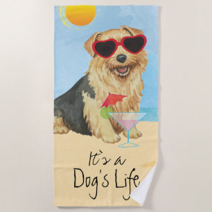 Serviette De Plage Été Norfolk Terrier Beach Towne