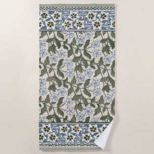 Serviette De Plage Été Périwinkel Fleur Plutôt Élégant Floral