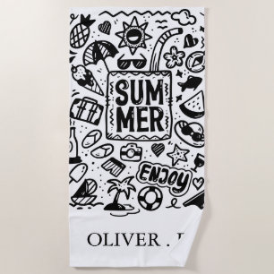 Serviette De Plage Été Plage tropicale Vacances en mer