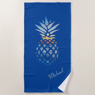 Serviette De Plage Été Sunset Beach Ananas Custom