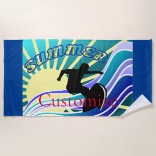 Serviette De Plage Été Surf Fun Thunder_Cove