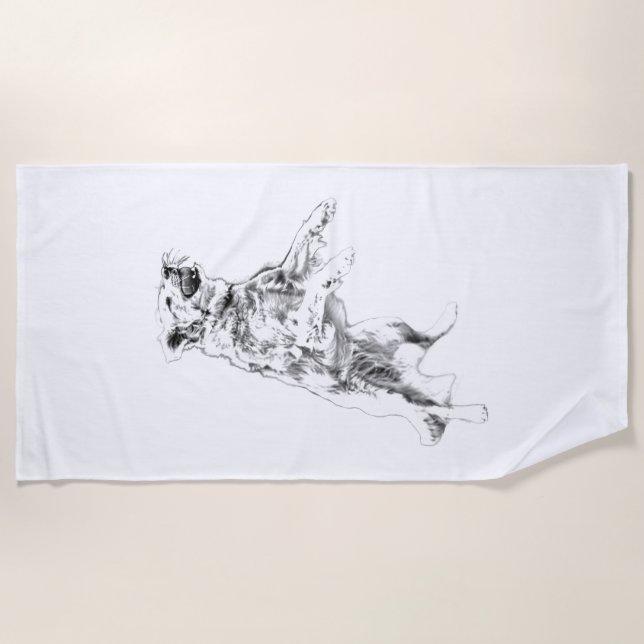 Serviette De Plage Étendue de l'énergie d'automne (Devant)