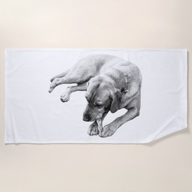 Serviette De Plage Étirer et mâcher (Devant)