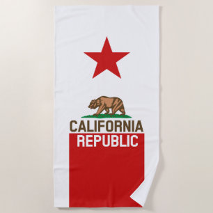 Serviette De Plage Étoile de drapeau de la République de CALIFORNIE s