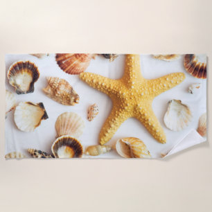 Serviette De Plage Étoile de mer conque