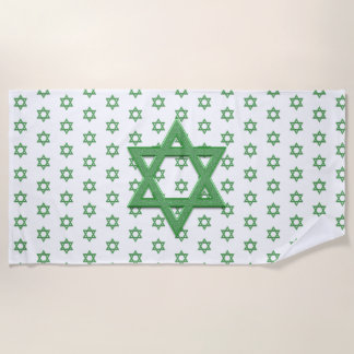Serviette De Plage Étoile verte de David sans marin